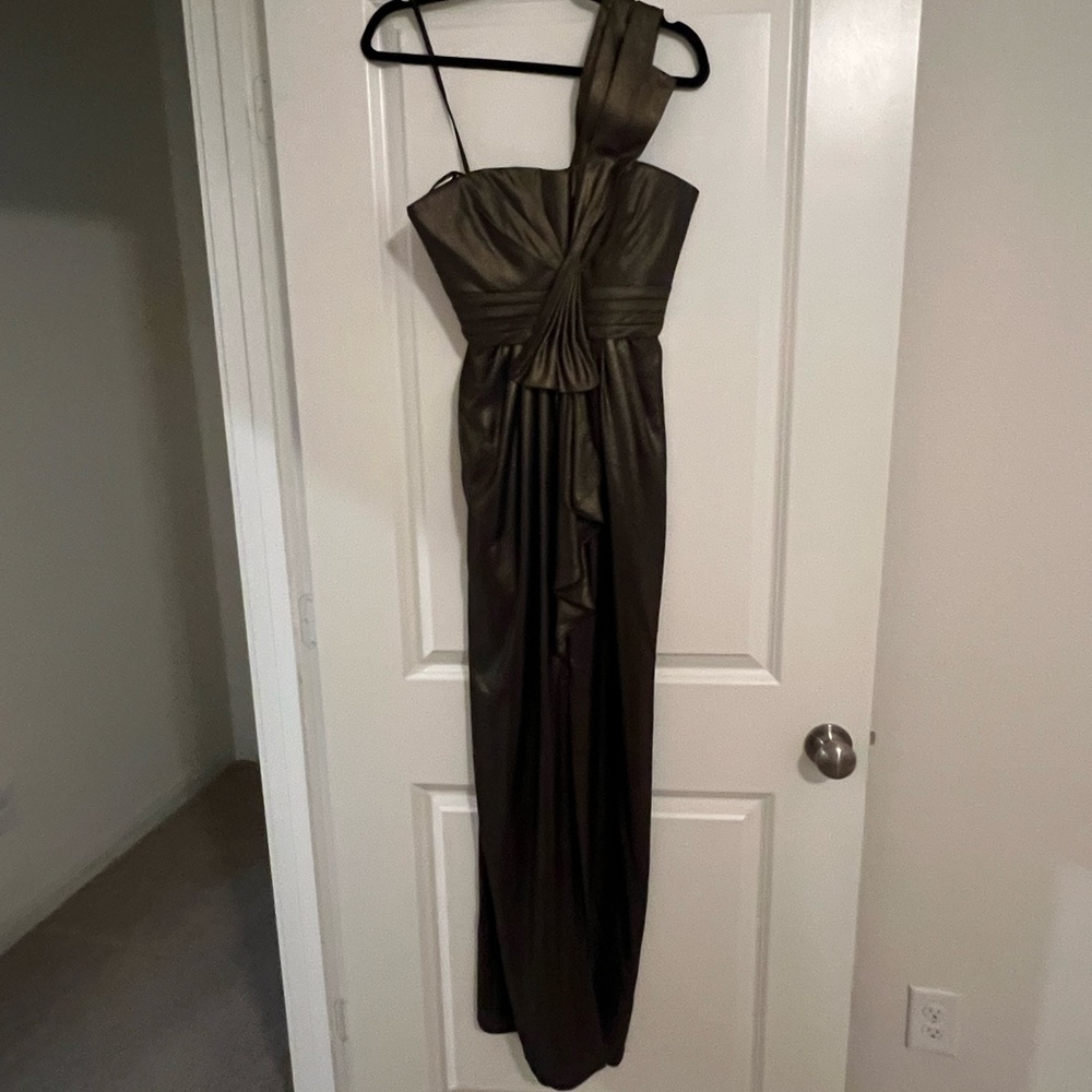BCBG one shoulder gown